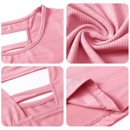 Women's Sport Tops,Summer Short Sleeve Running Gym Yoga T-Shirt（Pink）