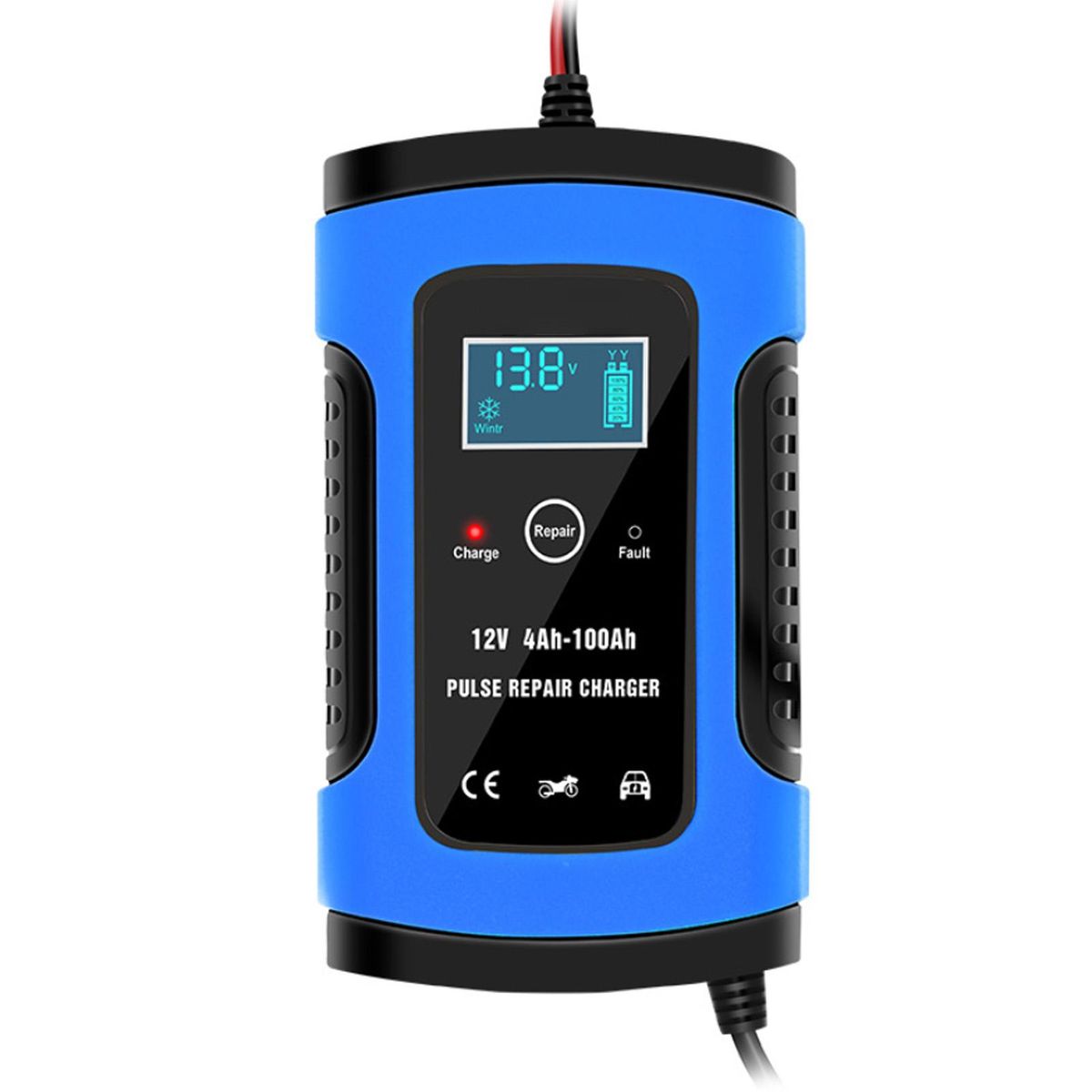 12V6A Car Batterys Charging-Device Portable Electric Digital Display Automatic Identification Safety Protections One Button Repairing Charging-Devices