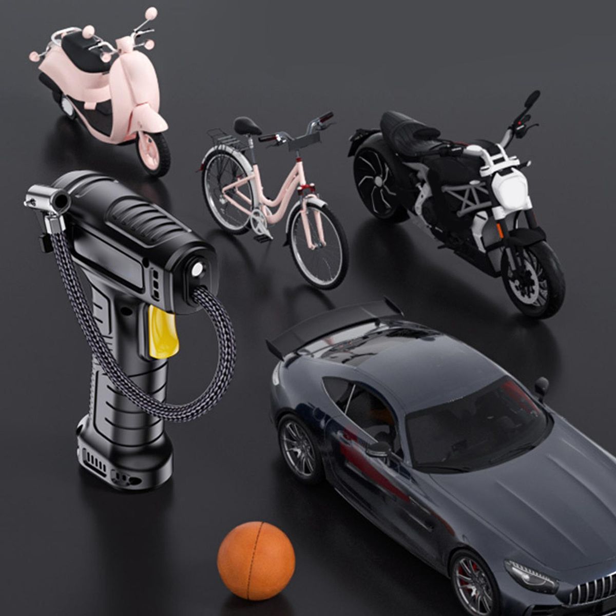 Electric Cordless Tire Pump Small  Display Dial