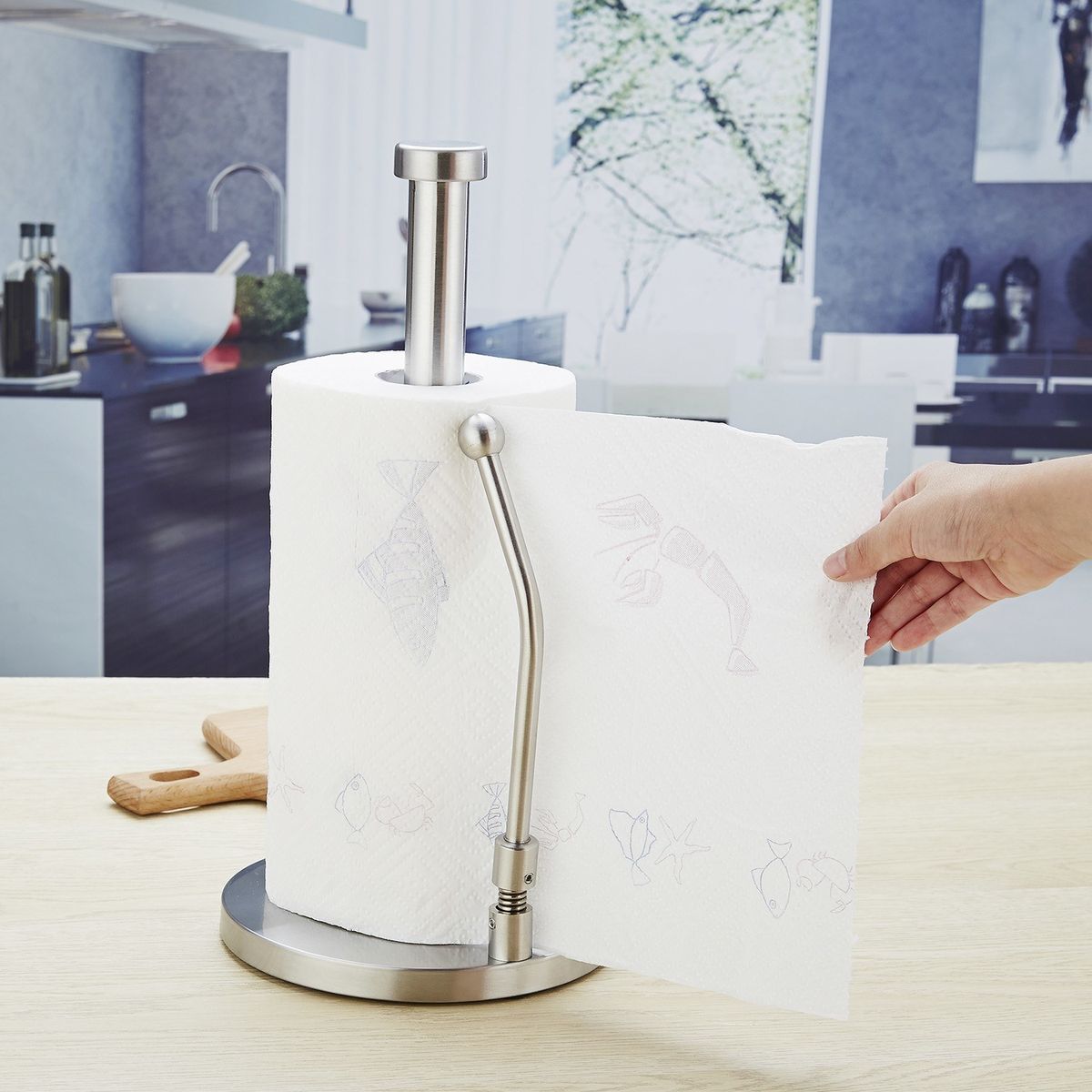 Stainless Steel Paper Towel Holder Stand Rack Tissue