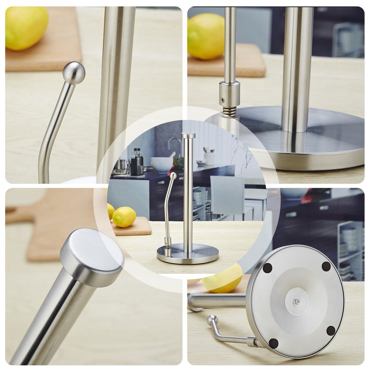 Stainless Steel Paper Towel Holder Stand Rack Tissue