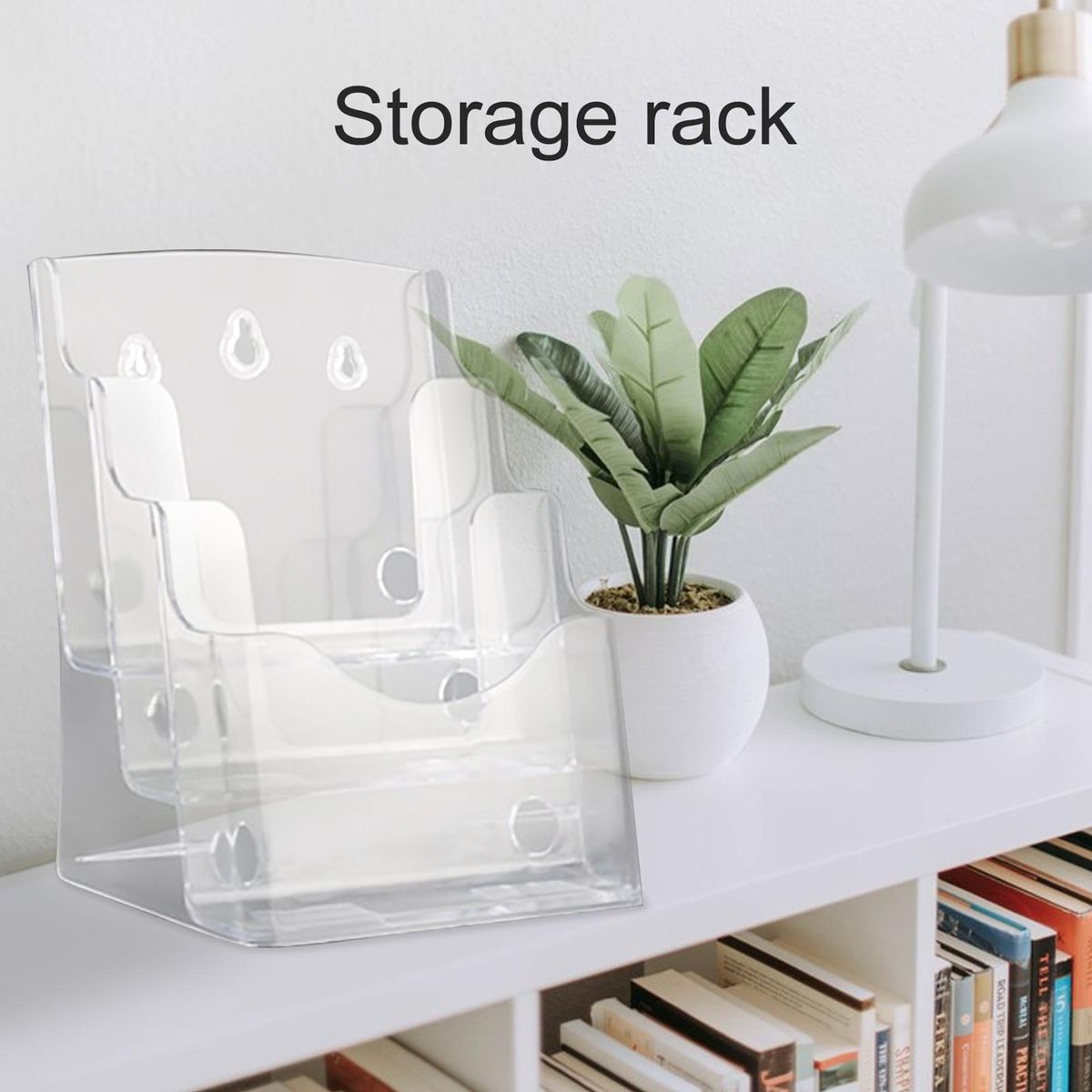 Wall Mounted Brochure Holder Acrylic 3-tier Brochure Holder for Flyers
