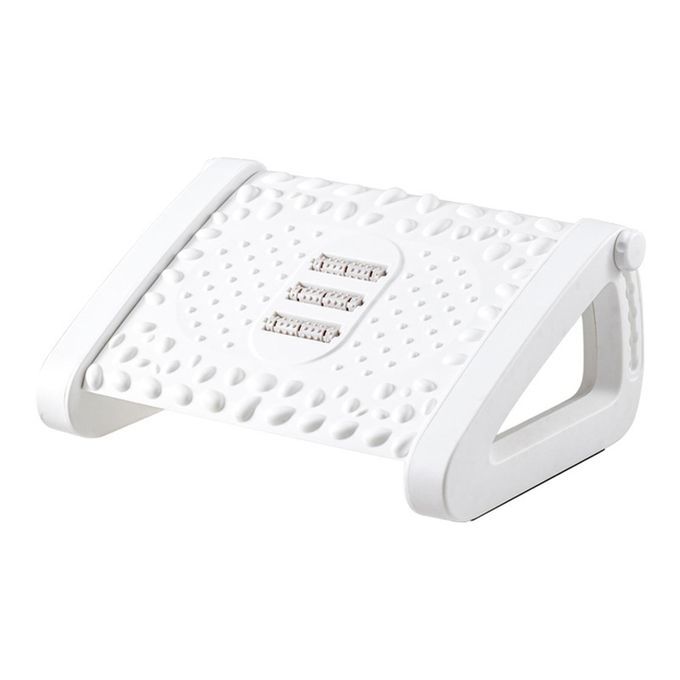 Tilted Foot Rest-- Comfort Back Relief For Furniture Under Desk White
