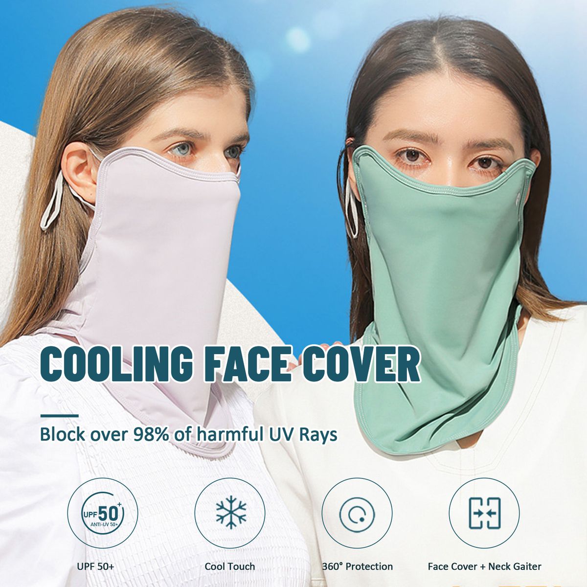 Outdoor UV Protection Face Cover Breathable Dustproof