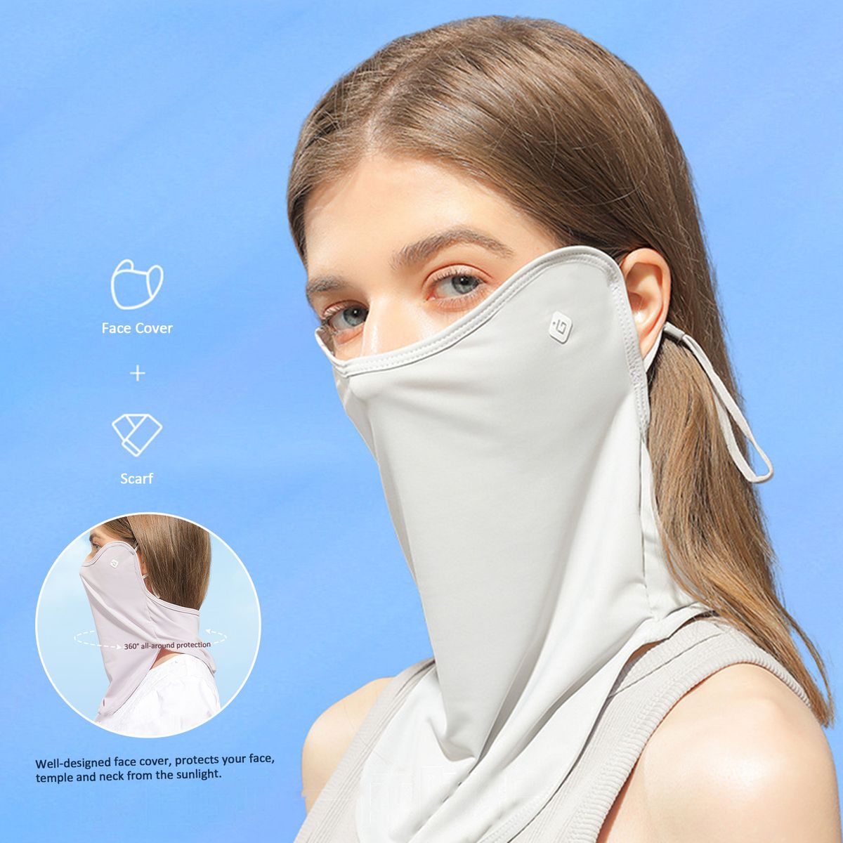 Outdoor UV Protection Face Cover Breathable Dustproof