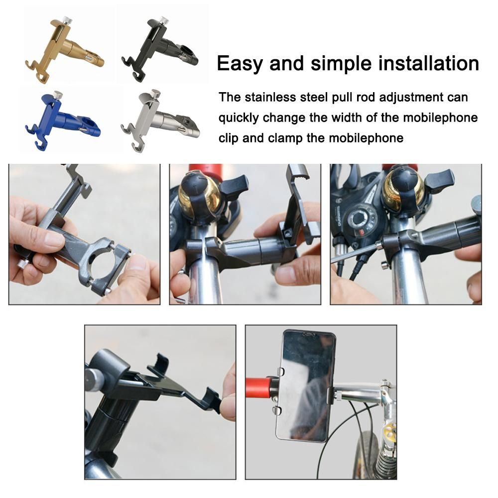 MobilePhone Holder Bicycle MobilePhone Navigation Fixed Bracket Bike Handlebar Aluminum Alloy MobilePhone Holder