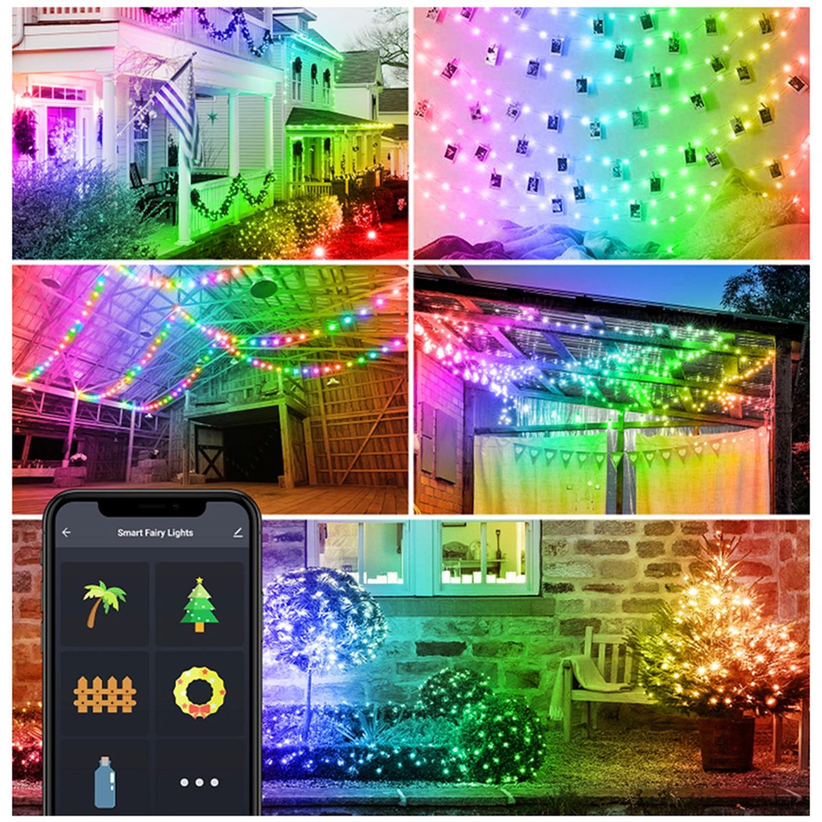 10Meters/32.8Ft 66 LEDs Wirelesly Connected Fairy String Light Decorative Lighting with Liner Control(4 Music Modes& 20 Scenes Setting) + Controller(Speed&Brightness Adjustable/ Different Lighting Modes/1H&4H&8H 3 Levels Time