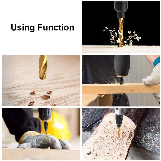 6Pcs Countersink Drill Woodworking Drill Bit Set