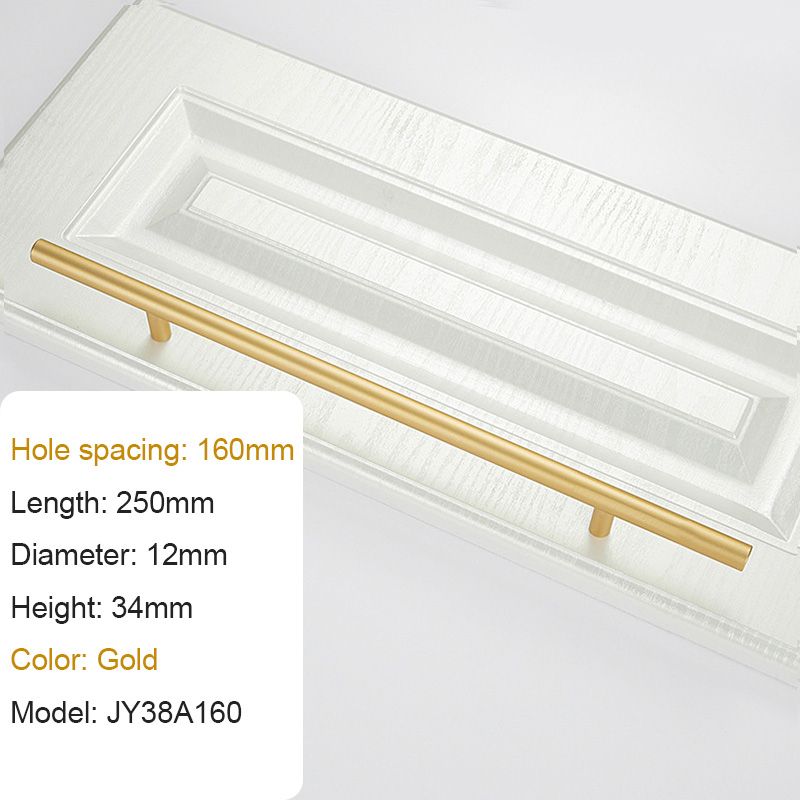 (Gold C.C. 160mm)Simple Style Furniture Bedroom Closet Drawer Handle, Aluminum Alloy Modern Cabinet Shoe Rack Pull, Gold Locker Wine Cabinet Knob