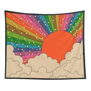 Aesthetic Tapestry Wall Hanging Rainbow Home Wall Decor Psychedelic Tapestry Decor Living Room Bedroom Bohemian Print