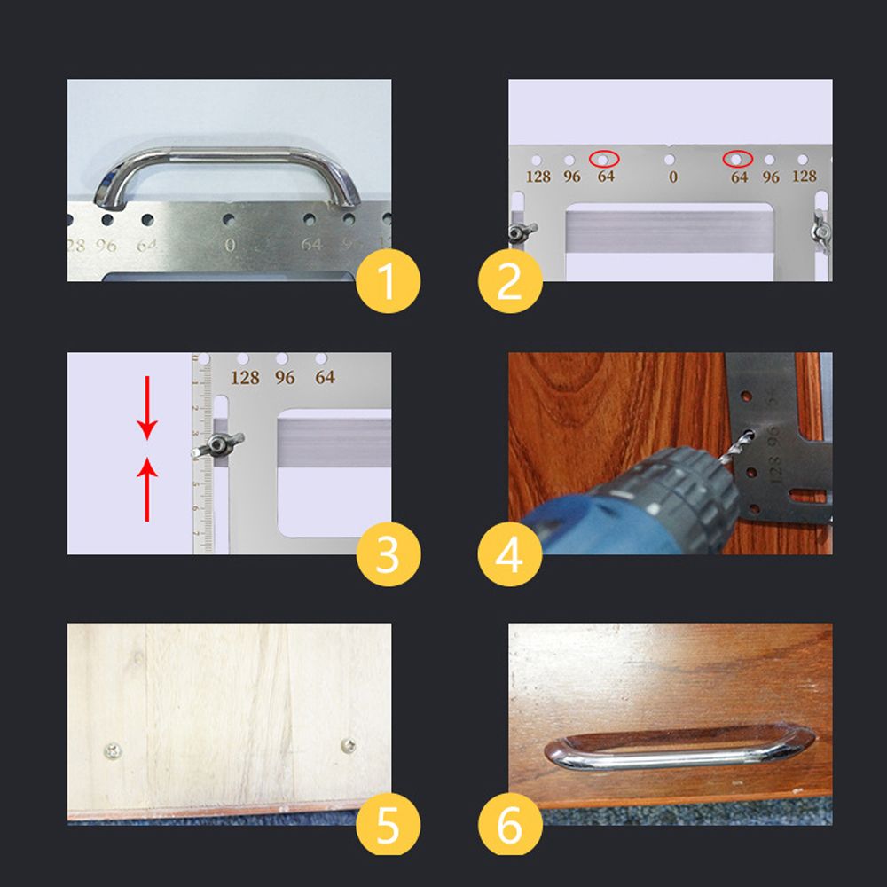 Stainless Steel Door Furniture Handle Hole Punch Locator