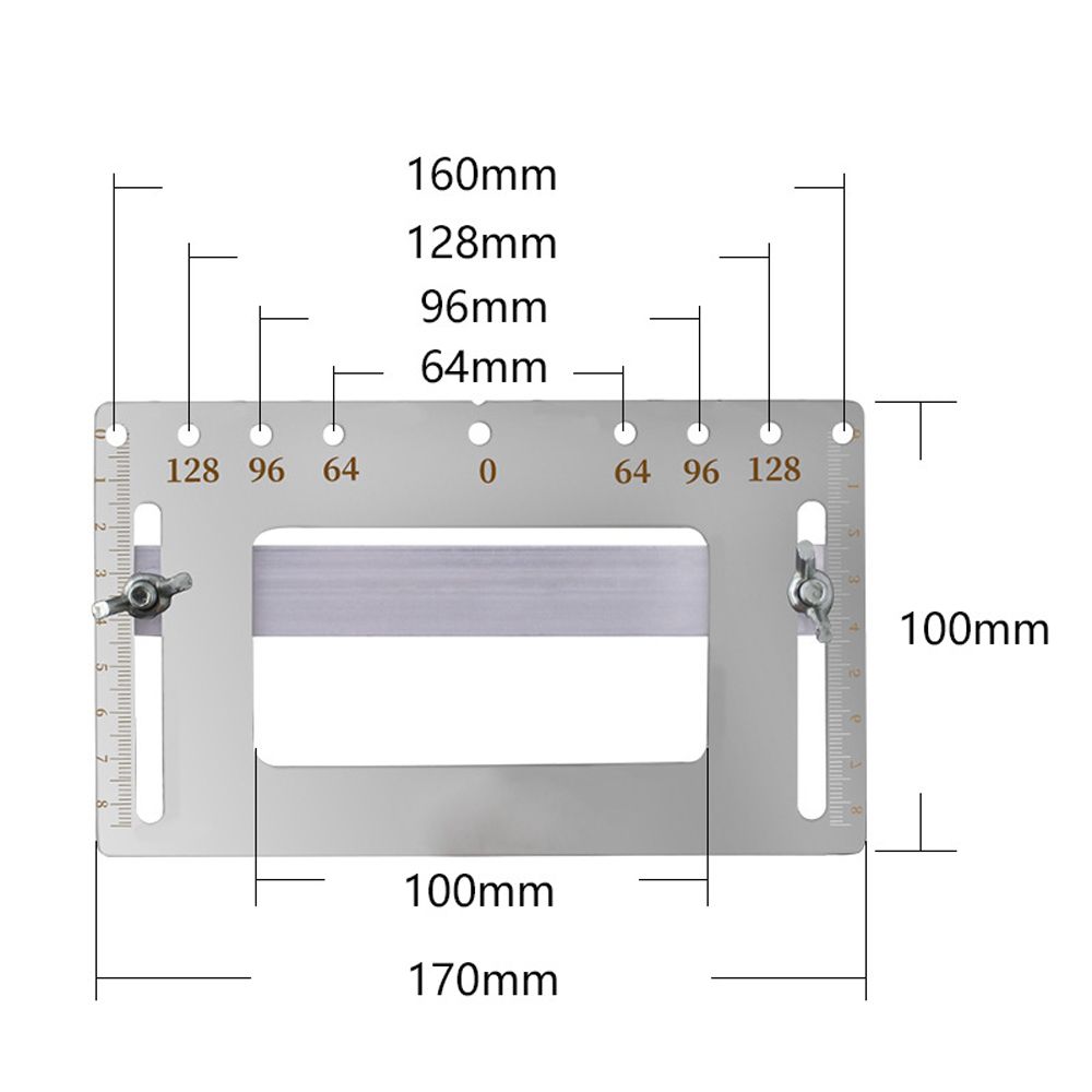 Stainless Steel Door Furniture Handle Hole Punch Locator
