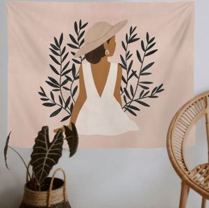 200x150CM Morandi Tapestry Wall Decor Boho Mountain Wall Hanging Tapestries Bedroom Dorm Room Cactus Wall Decor Home Decoration Wall