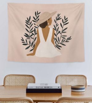 200x150CM Morandi Tapestry Wall Decor Boho Mountain Wall Hanging Tapestries Bedroom Dorm Room Cactus Wall Decor Home Decoration Wall