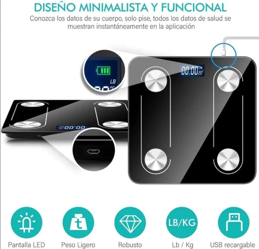 Smart Accurate Reading Digital Scale--Bluetooth-USB Charging