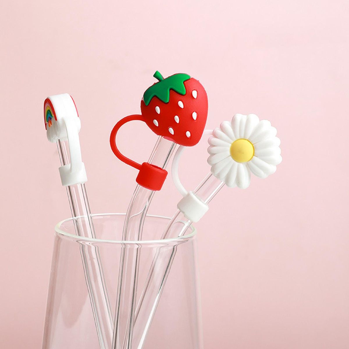 5Pcs Straw Plug Drinking Water Straw Dustproof Protector Lid A