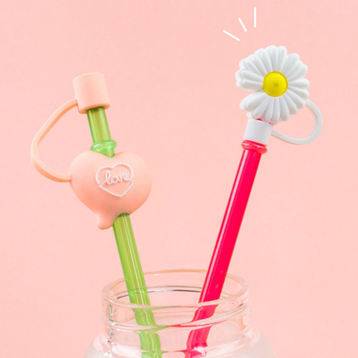5Pcs Straw Plug Drinking Water Straw Dustproof Protector Lid A