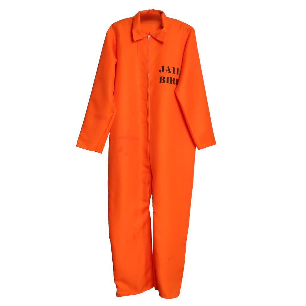 Halloween Kids Adult Prisoner Convict Costume Fancy Dress Party Adult