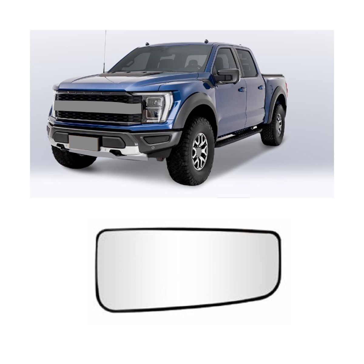 Right Door Wing Side Mirror Glass Heated with Backing