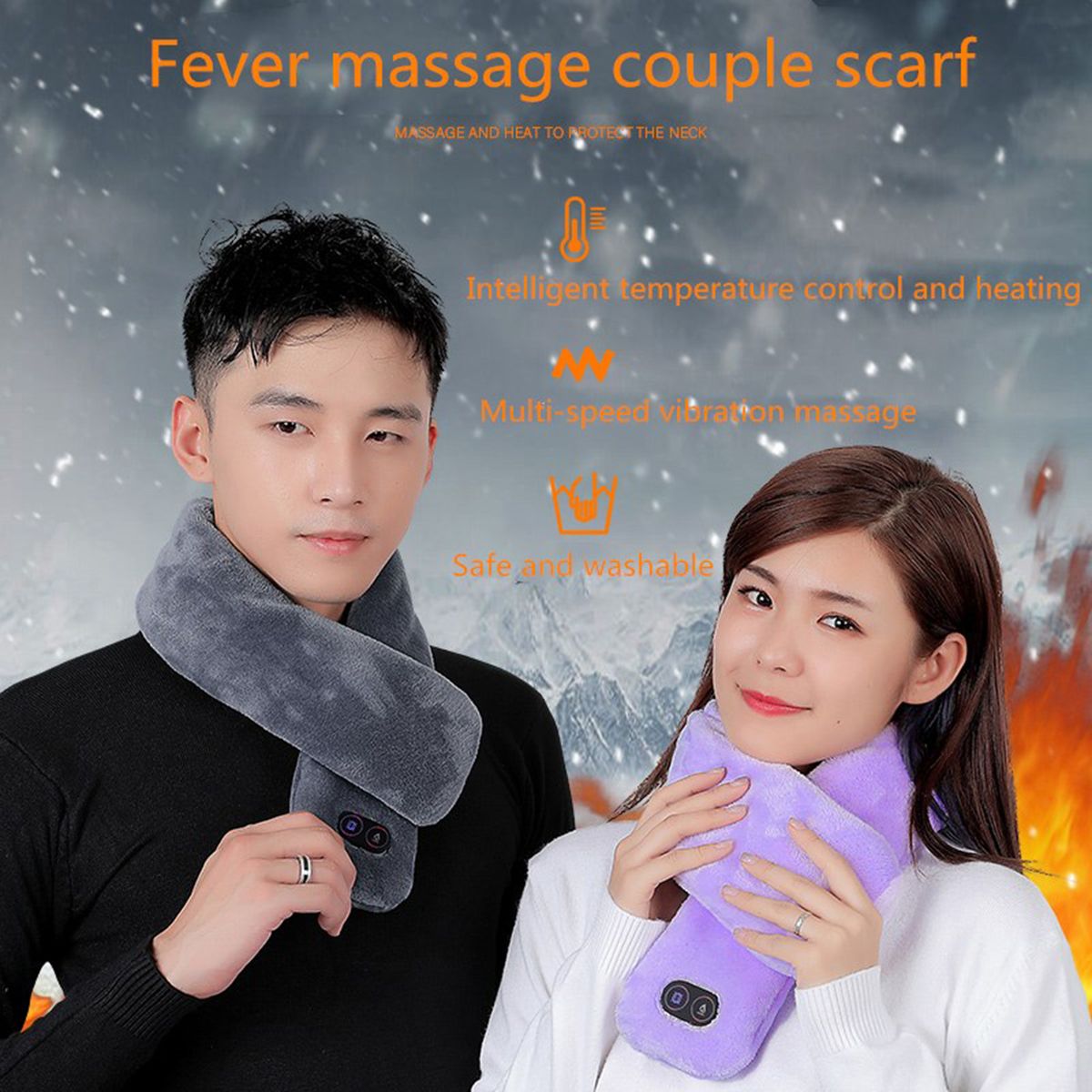 USB Heated Scarf, Electric Heating Scarf For Men/Women
