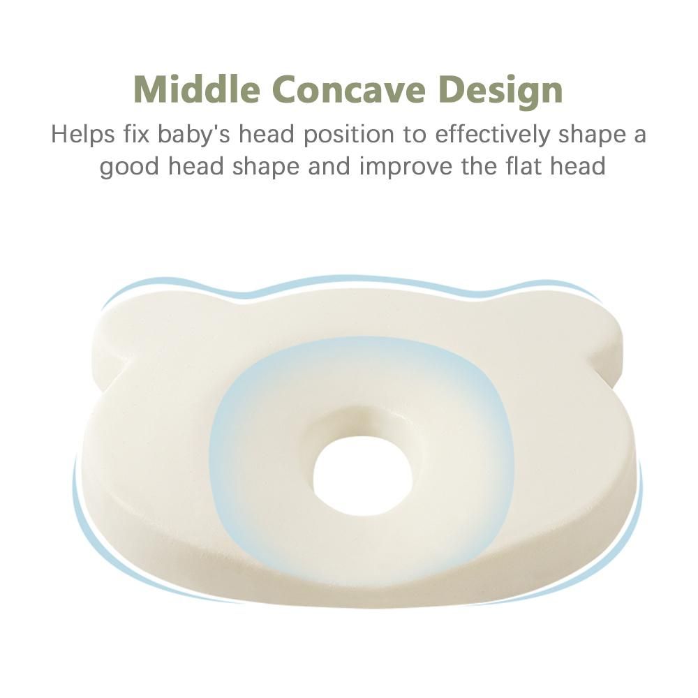 Baby Pillow for Newborn Prevent Flat Head Comfortable Baby Head Shaping Pillow Memory Foam Pillow with Cute Patterns for 0-12 Months Infants