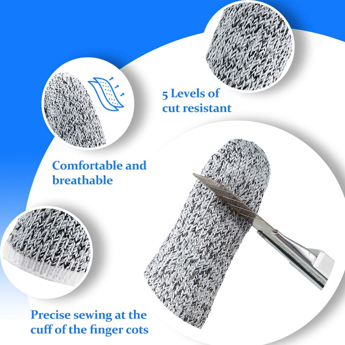 Finger Cots Cut Resistant Protector Finger Covers Sleeves
