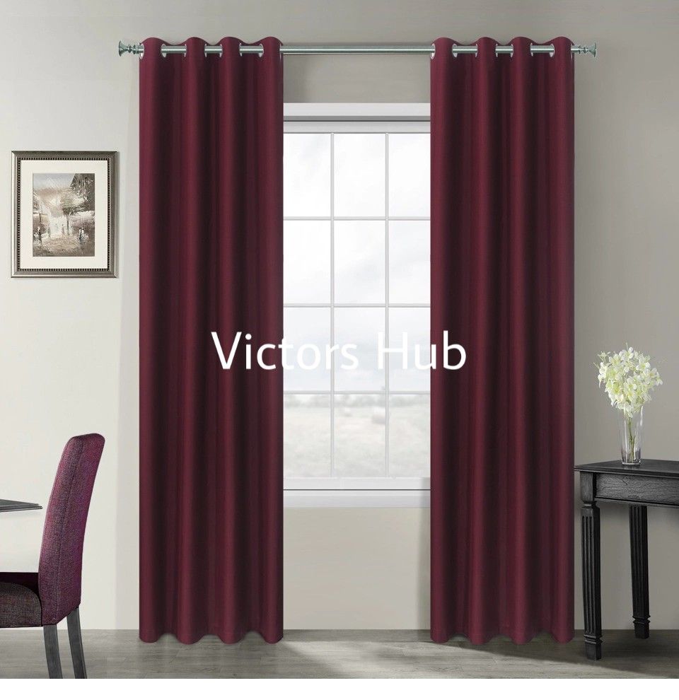 7.5ft. By 7.5ft. High Quality Curtain -Wine Color