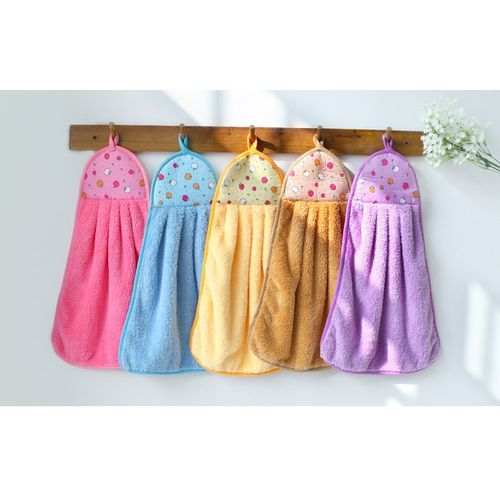 10PCS/LOT Kitchen Clean Hangable Coral Velvet Hand Towel Thicken Strong Suction No Lint No Oil Rag Dishcloth
