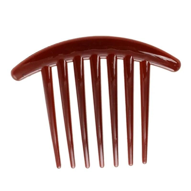 Hair Comb Pin Accessories Plastic Women Lady Fashion 2Pcs Brown & 2Pcs Black