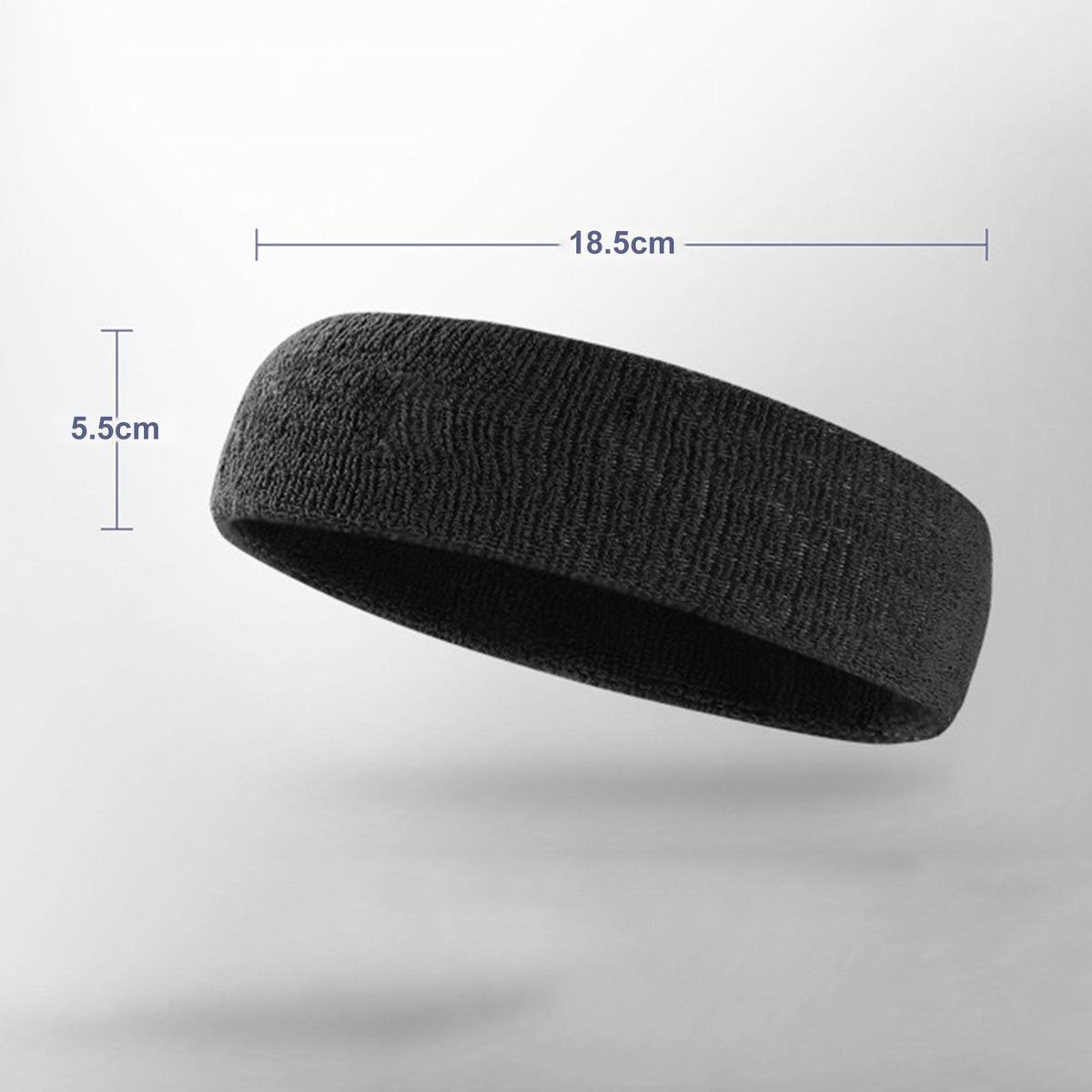 Workout Headband Performance Headband Moisture-wicking for Yoga Black