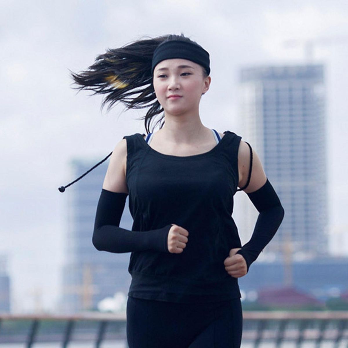 Workout Headband Performance Headband Moisture-wicking for Yoga Black