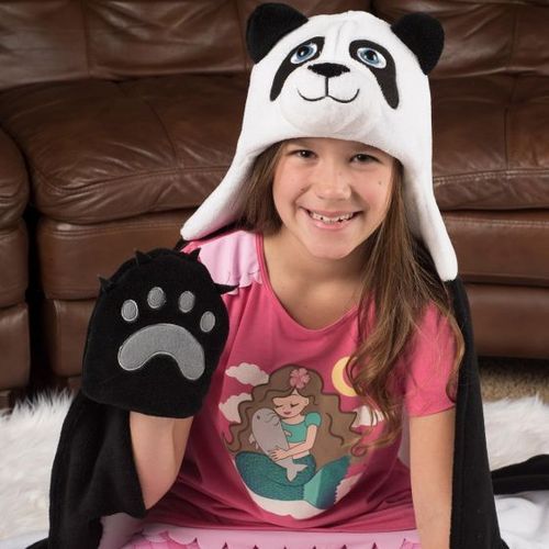 Wild Things Bam Bu Panda Bear Wearable Hooded Blanket