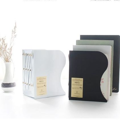 Adjust Bookshelf Large Metal Bookend Desk Holder Stand For Books Gift Stationery