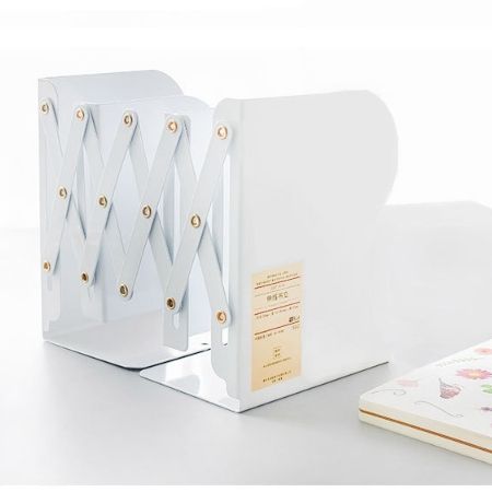 Adjust Bookshelf Large Metal Bookend Desk Holder Stand For Books Gift Stationery