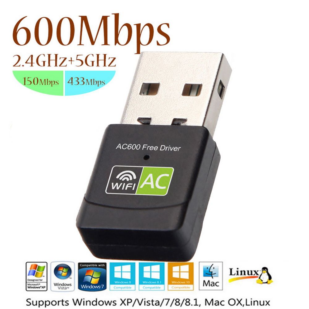 Kebidu USB WiFi Adapter USB Ethernet 5Ghz USB2.0 Lan AC Wi