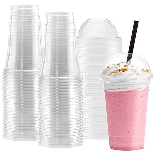 50 Smoothie/drink  Cups + Multicolor Straw
