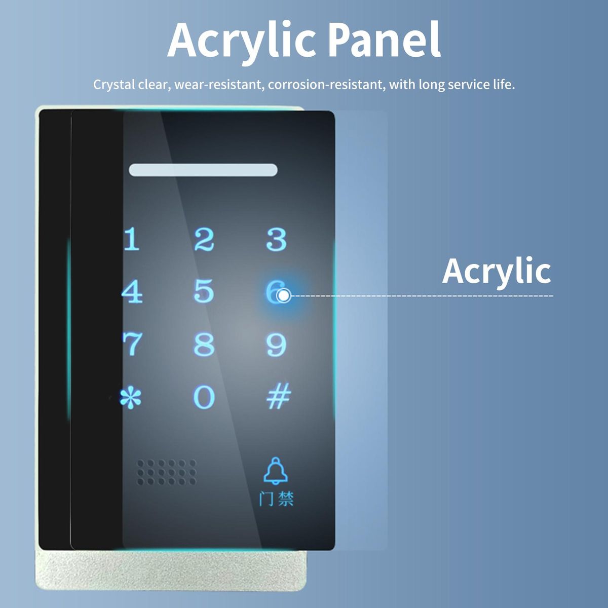 Access Control Keypad, Waterproof Backlight Door Access Control Keypad Password Keypad for House Apartment