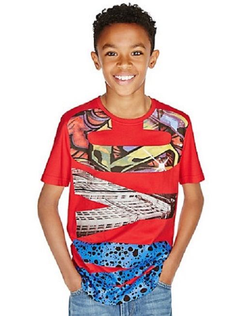 Cotton NYC Print T-Shirt - Red