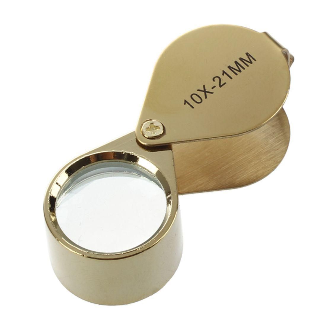 10x Magnifying Magnifier Glass Jewellers Eye Foldable Jewelry Loop LoupeGolden
