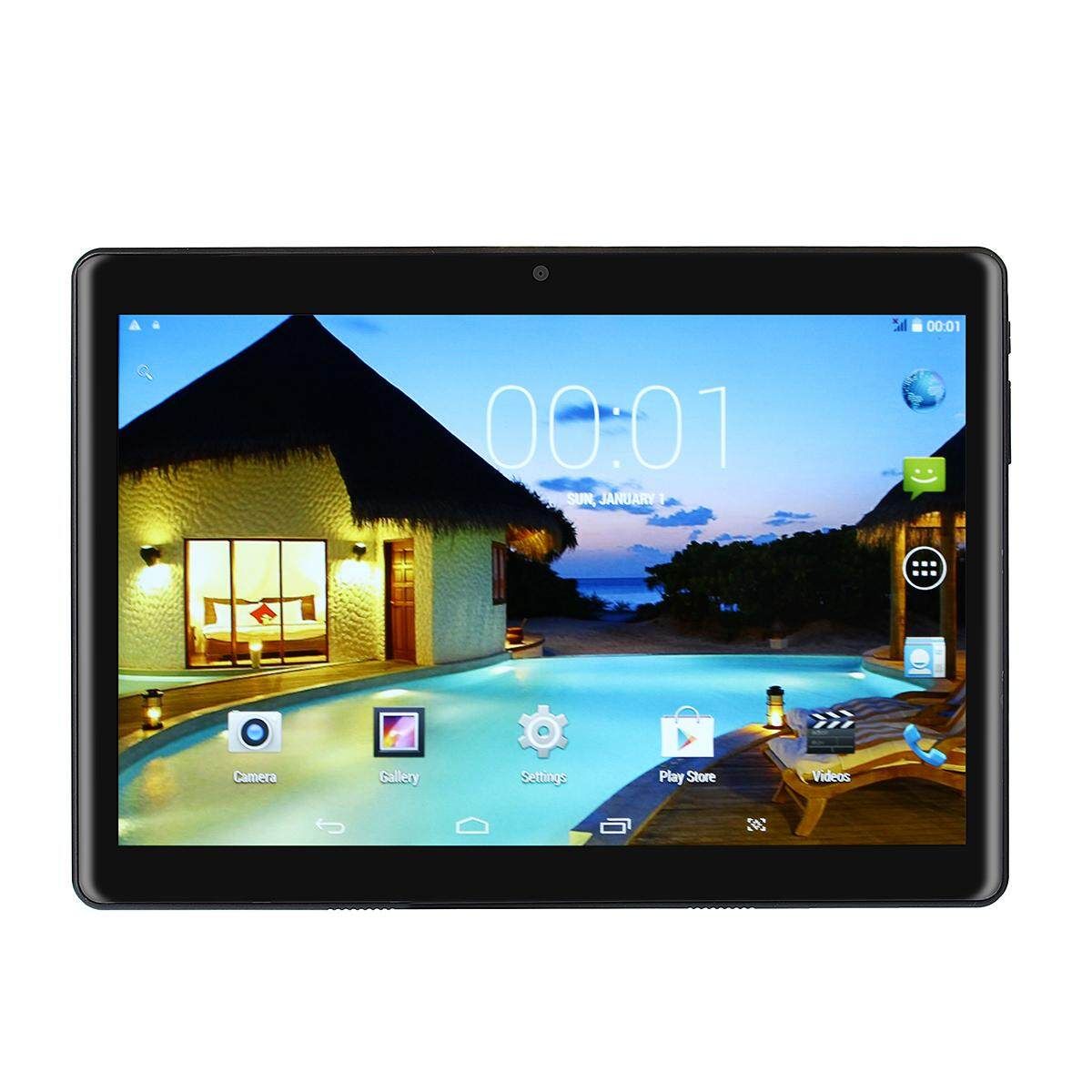 10'' Tablet PC Android 7.0 8-Core 64GB+4GB WIFI 2 SIM 4G Phablet Pad Phone 2.5D Black