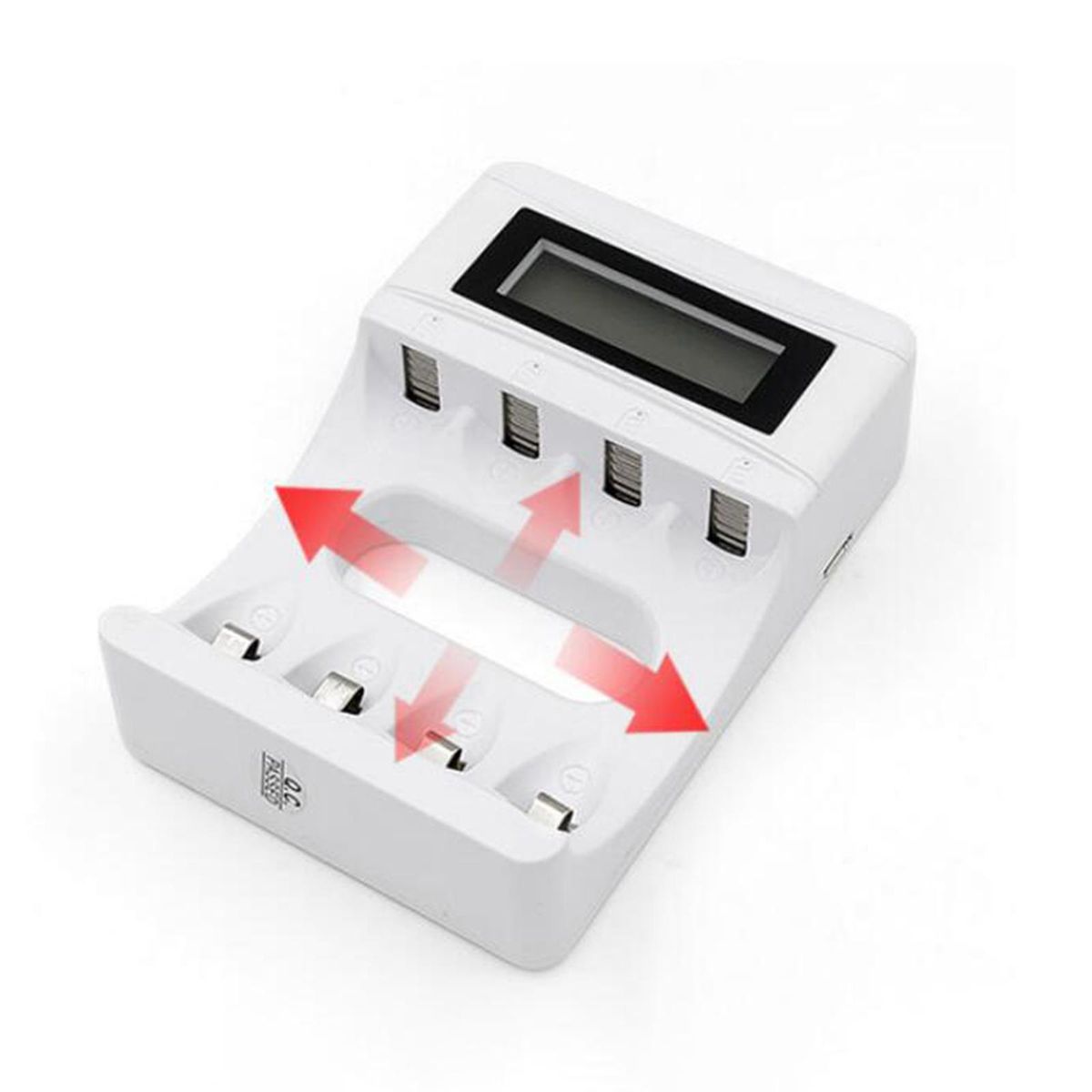 Battery Charger Individual LCD Display For AA AAA Microphone