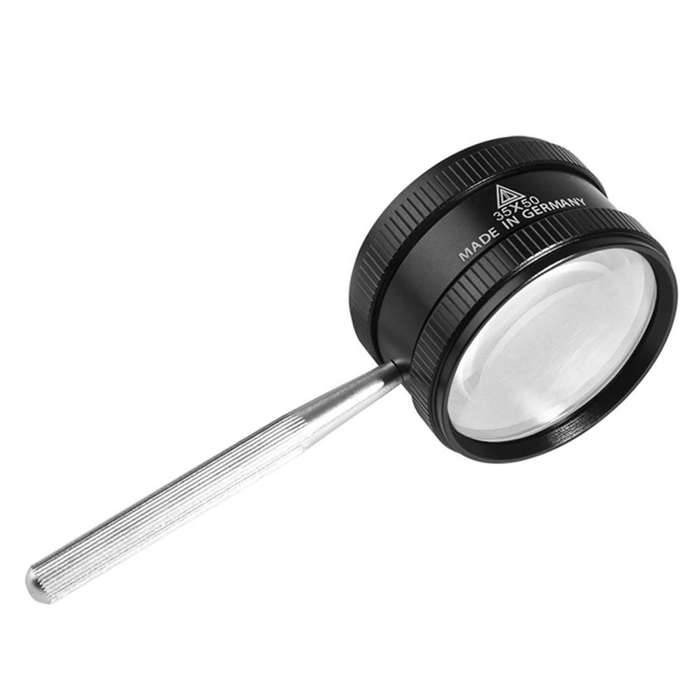35X Handheld Magnifier Metal High Reading Magnifying Glass Portable Loupe Jewelry MagnifierFor Seniors