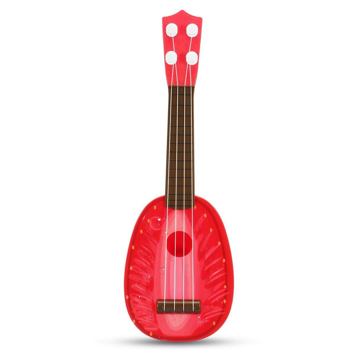 Kids Children 4 Strings Guitar Development Music Instrument Toy Fruit Ukulele Red Red