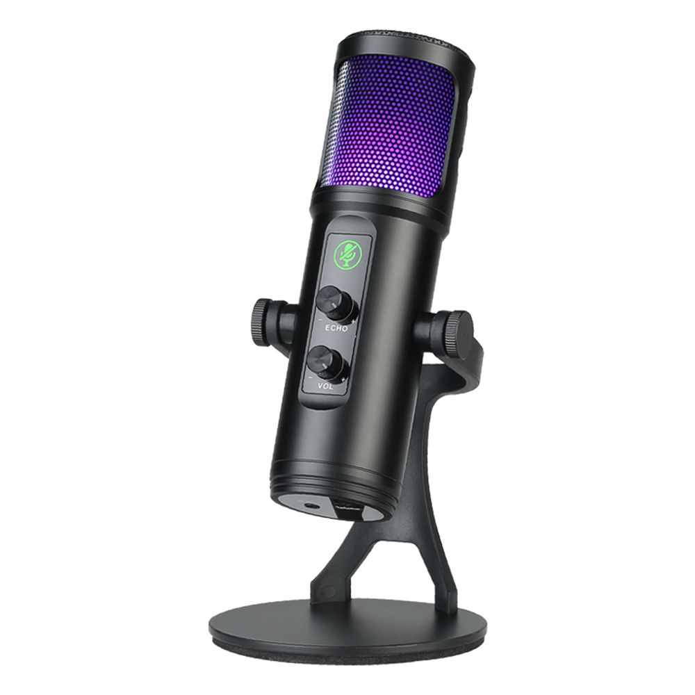 USB Condenser Microphone Cardioid Mic With RGB Colorful