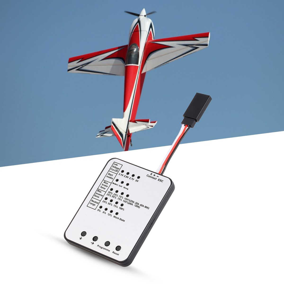Esc Programming Card Universal Model Airplane RC Car Program Card Silver