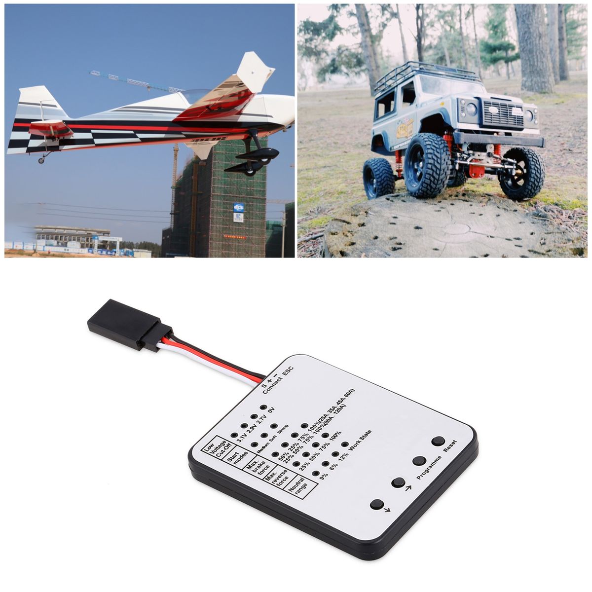 Esc Programming Card Universal Model Airplane RC Car Program Card Silver