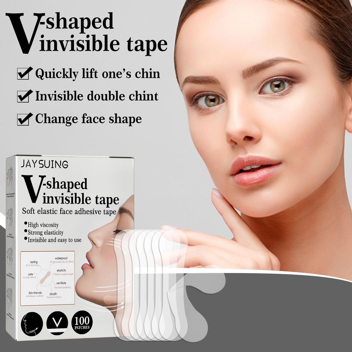 100Pcs Face Lift Tape Invisible Tighten Skin Double Chin