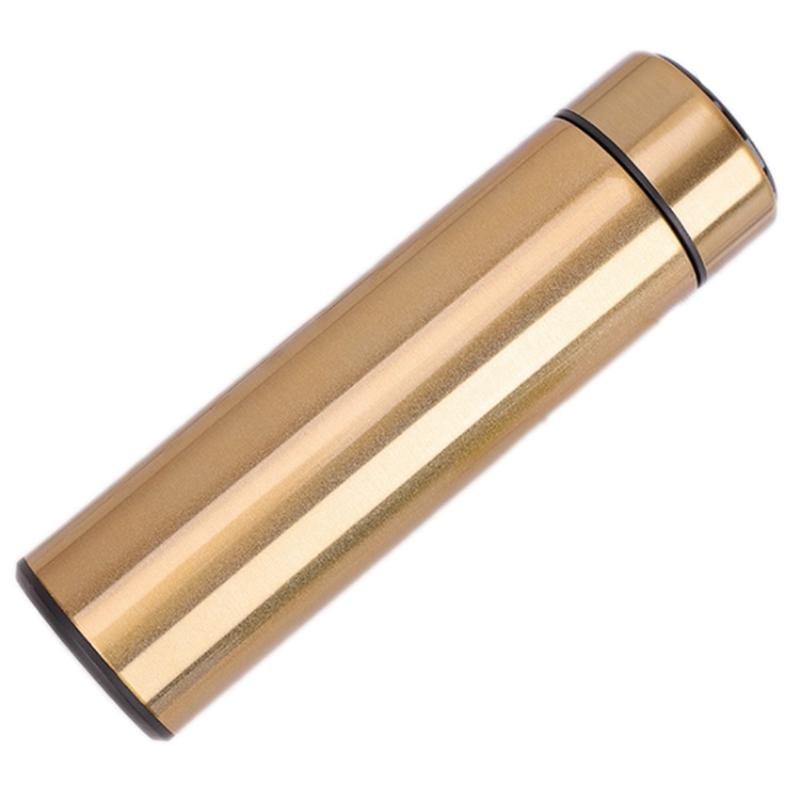 New Fashion Smart Mug Temperature Display Stainless Steel Water Thermal Bottle with LCD Contact Screen Waterproof Gift Cup Gold