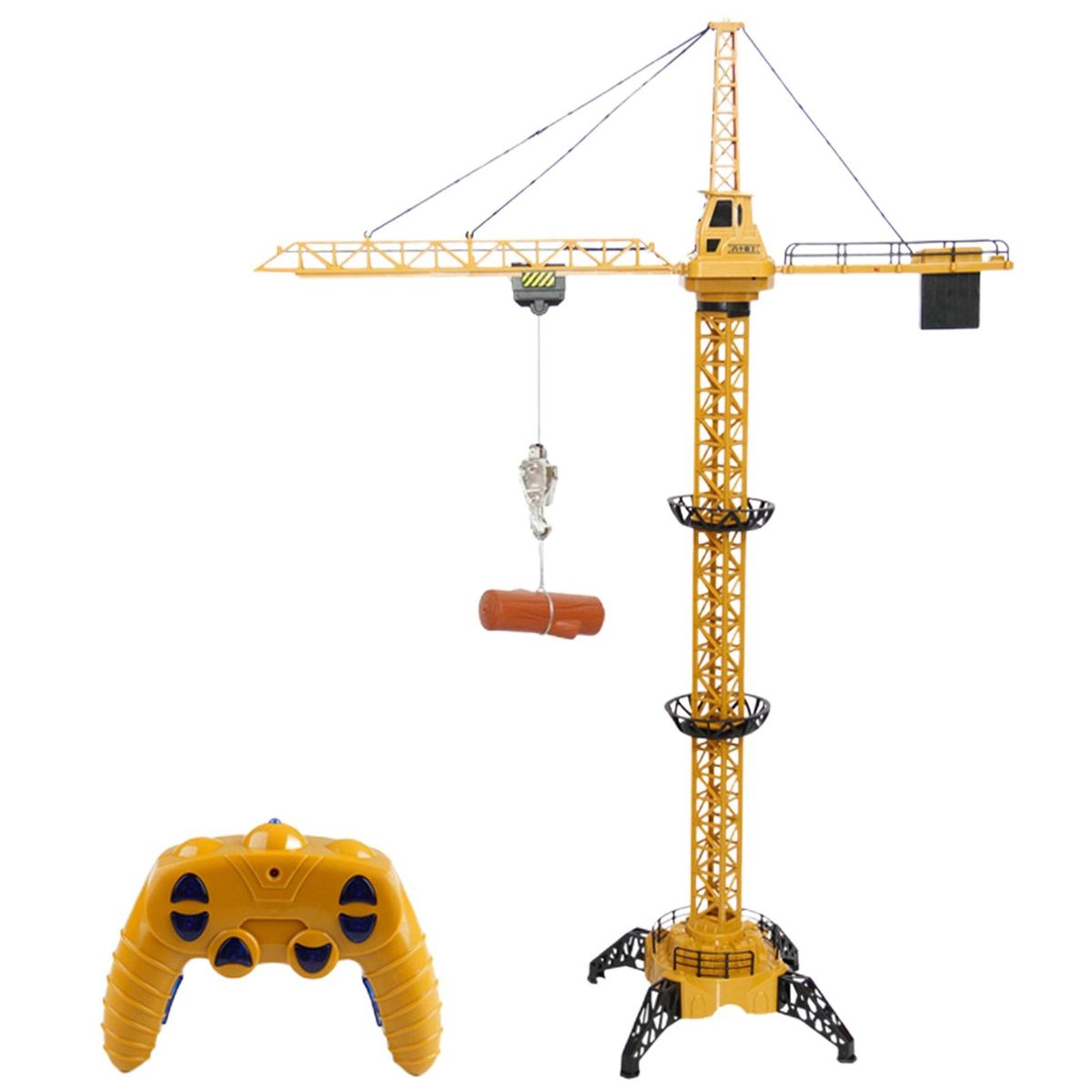 1 Set RC Tower Cranes Toy Boys Girls Remote Control Cranes Yellow