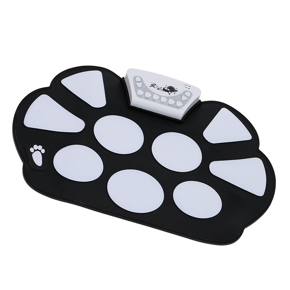 Portable Electronic Drum Pad Kit Silicon Foldable With Stick
